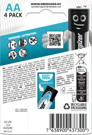 Energizer Max Plus Alkaline AA Battery Pack of 4