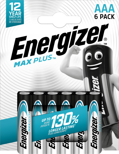 Energizer Max Plus Alkaline AAA Battery Pack of 6