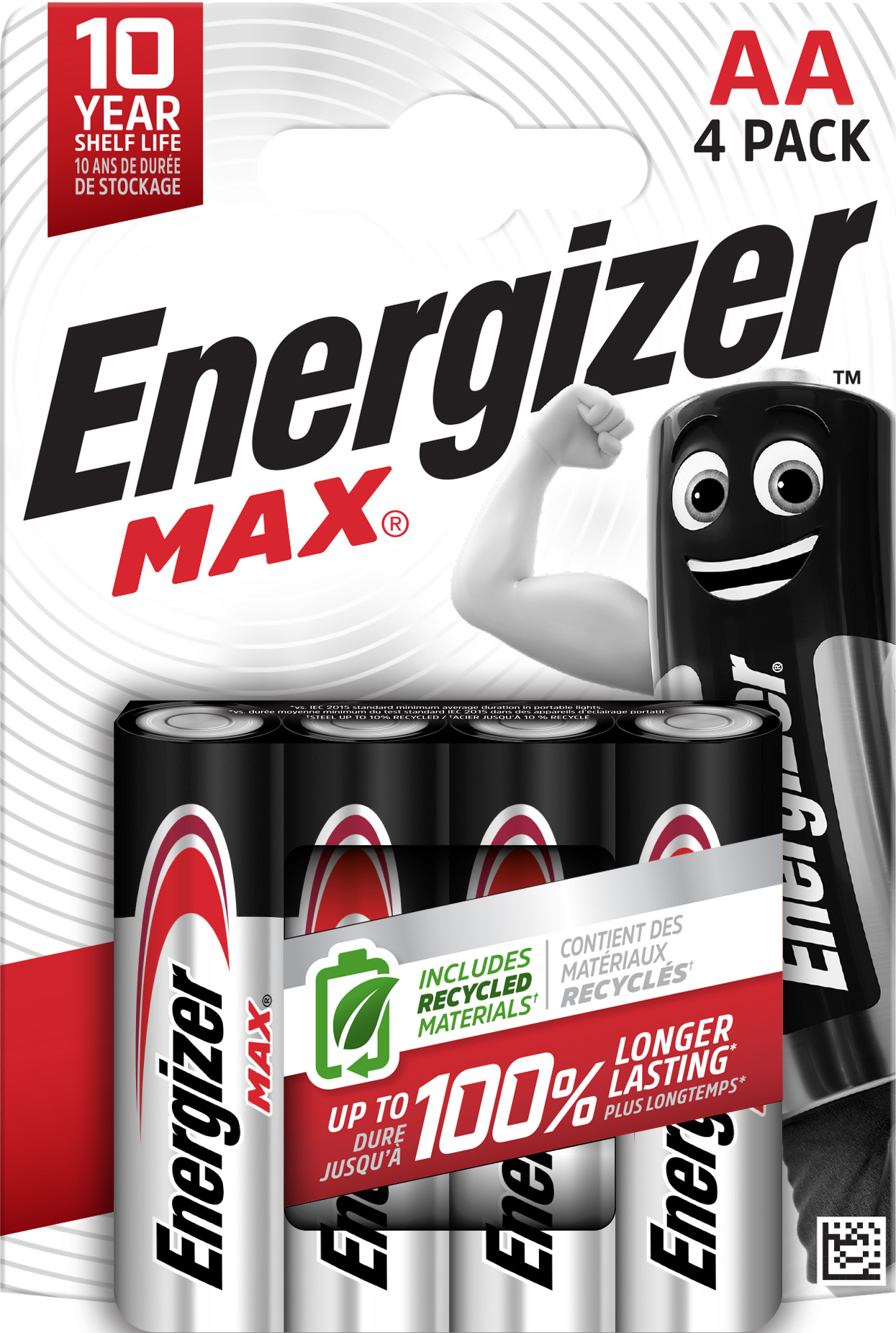 Energizer Max Alkaline AA Battery Pack of 4 