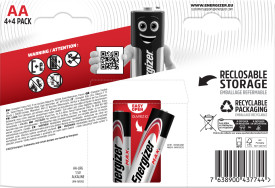 Energizer Max Alkaline AA Battery Pack of 4+4