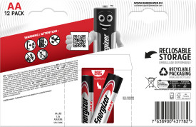 Energizer Max Alkaline AA Battery Pack of 12