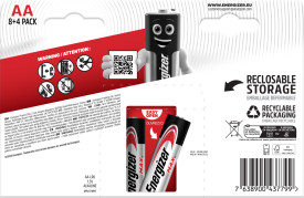 Energizer Max Alkaline AA Battery Pack of 8+4