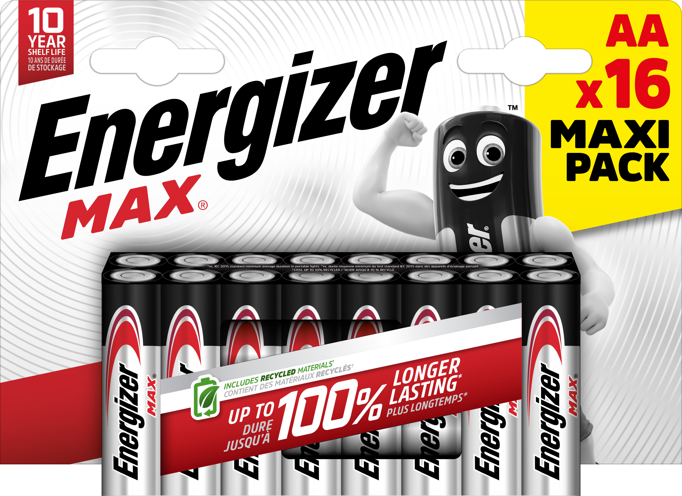 Energizer Max Alkaline AA Battery Pack of 16