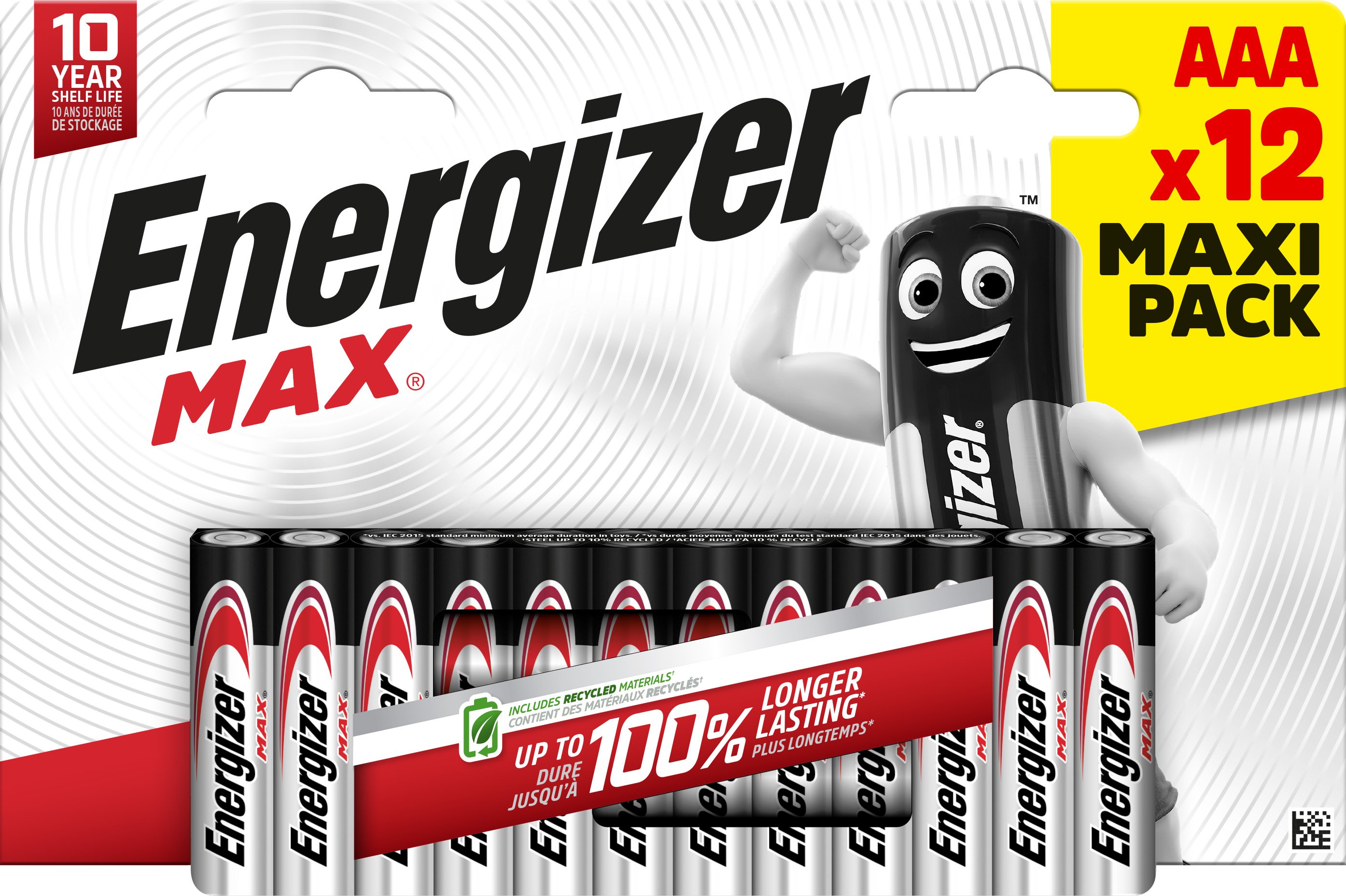 Energizer Max Alkaline AAA Battery Pack of 12