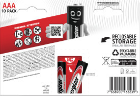 Energizer Max Alkaline AAA Battery Pack of 10