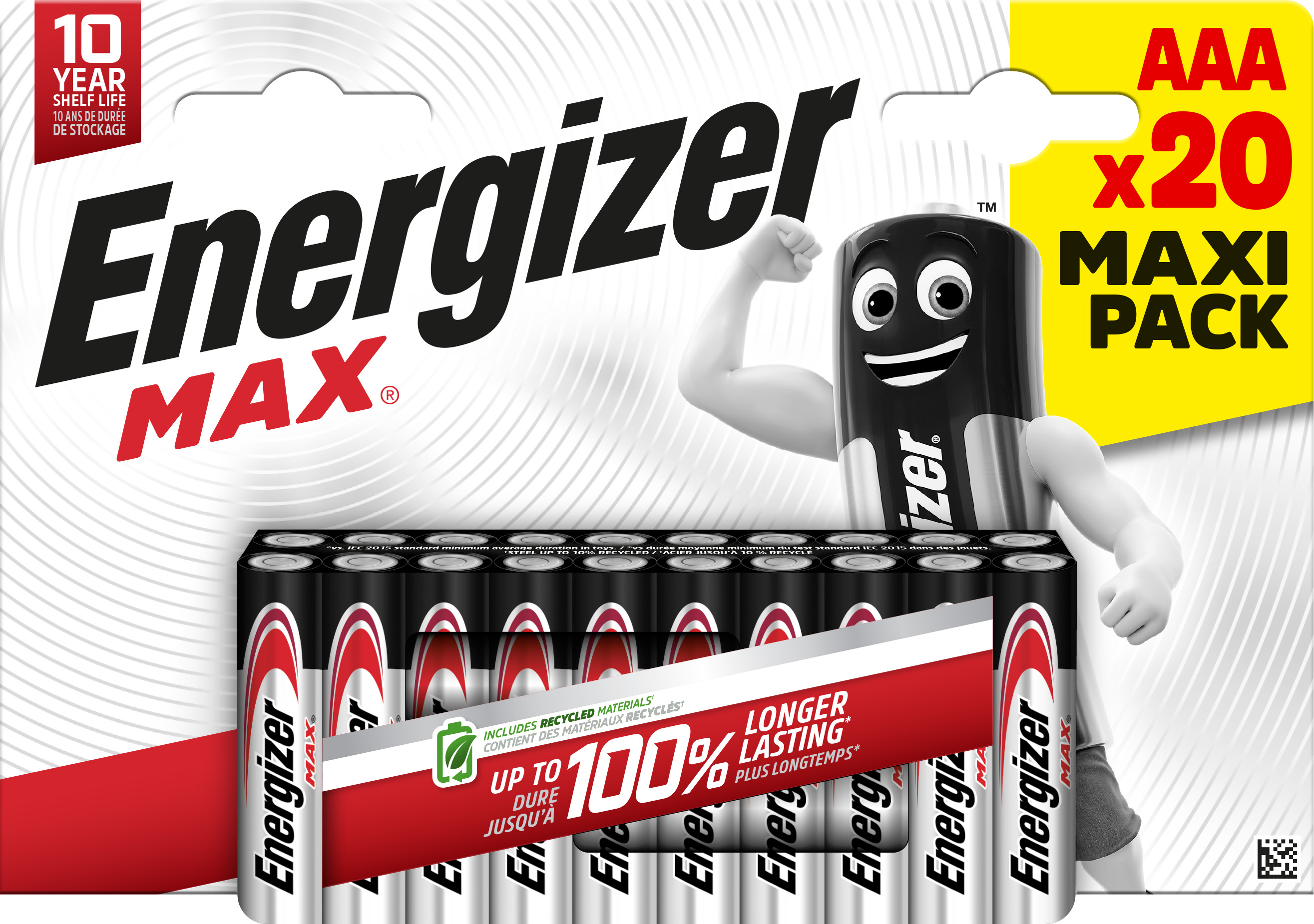 Energizer Max Alkaline AAA Battery Pack of 20