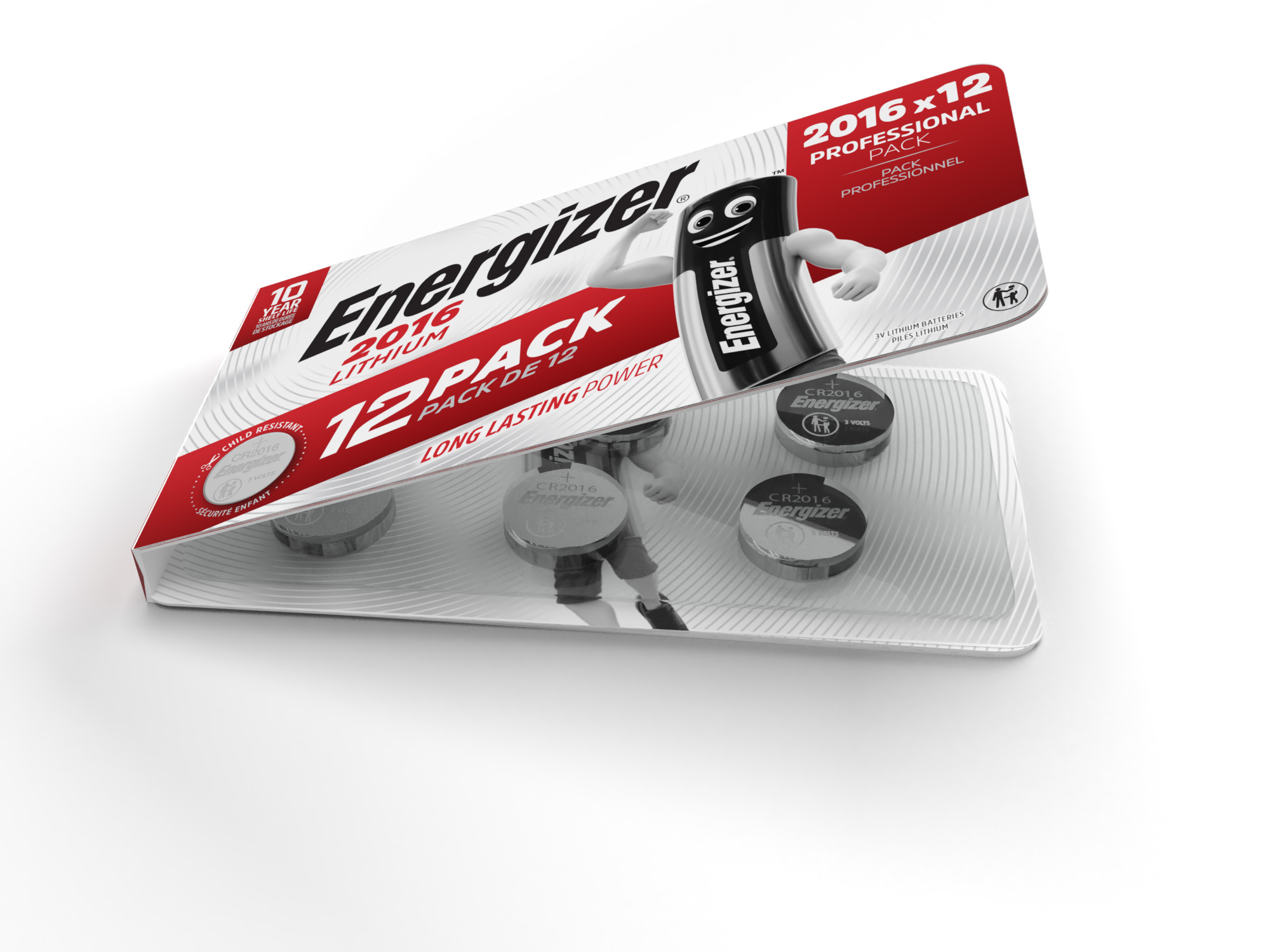 Energizer Lithium CR2016 Coin Cell Pack of 12