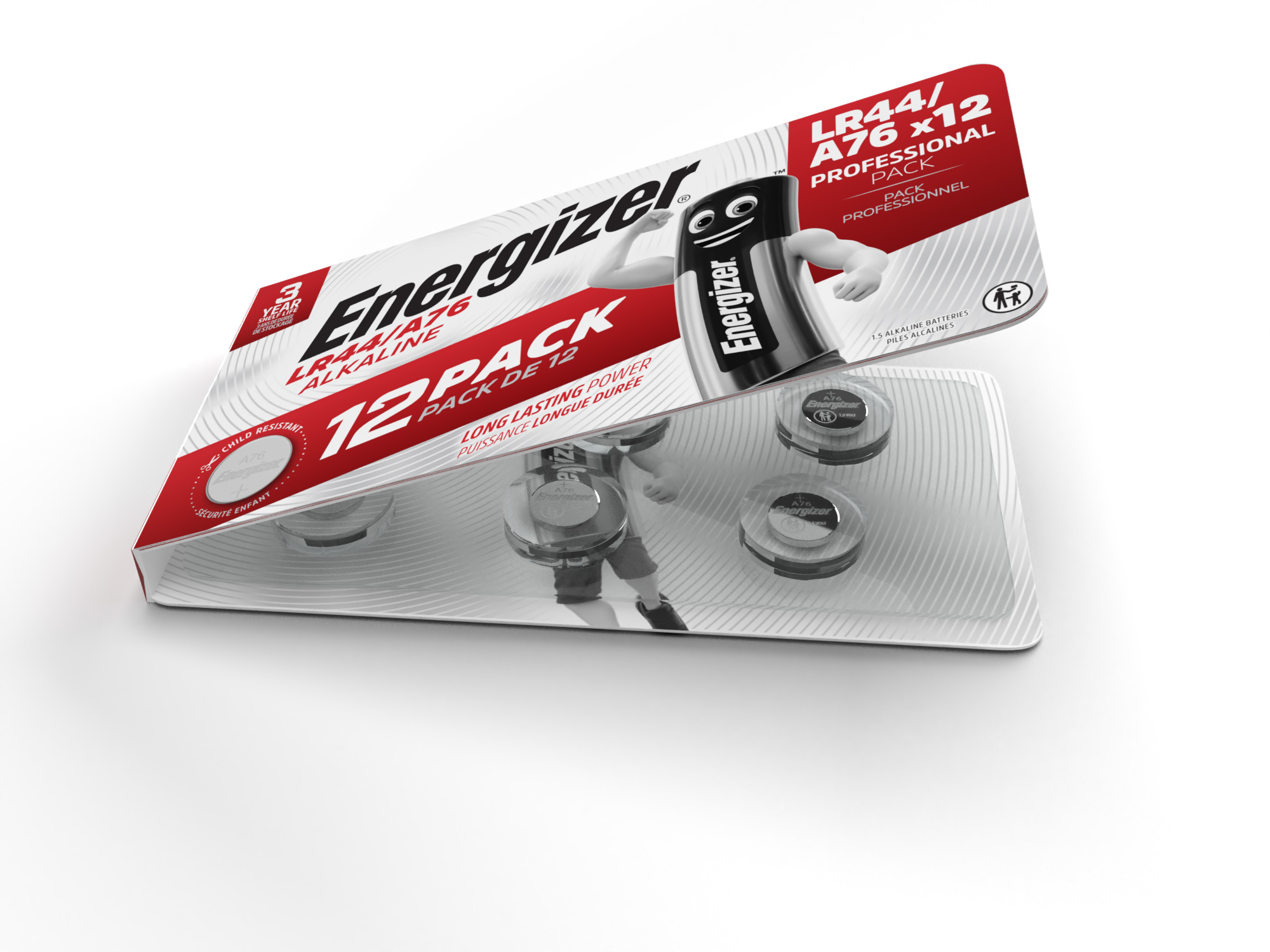 Energizer Alkaline LR44 Coin Cell Pack of 12