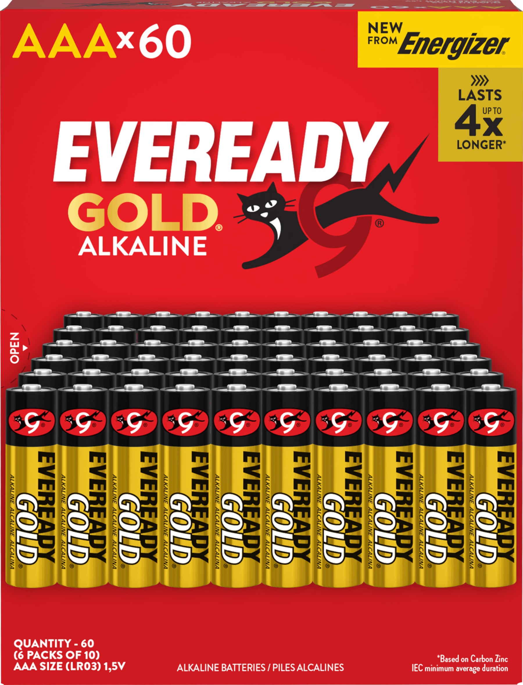 Eveready Gold Alkaline AAA Pack of 60