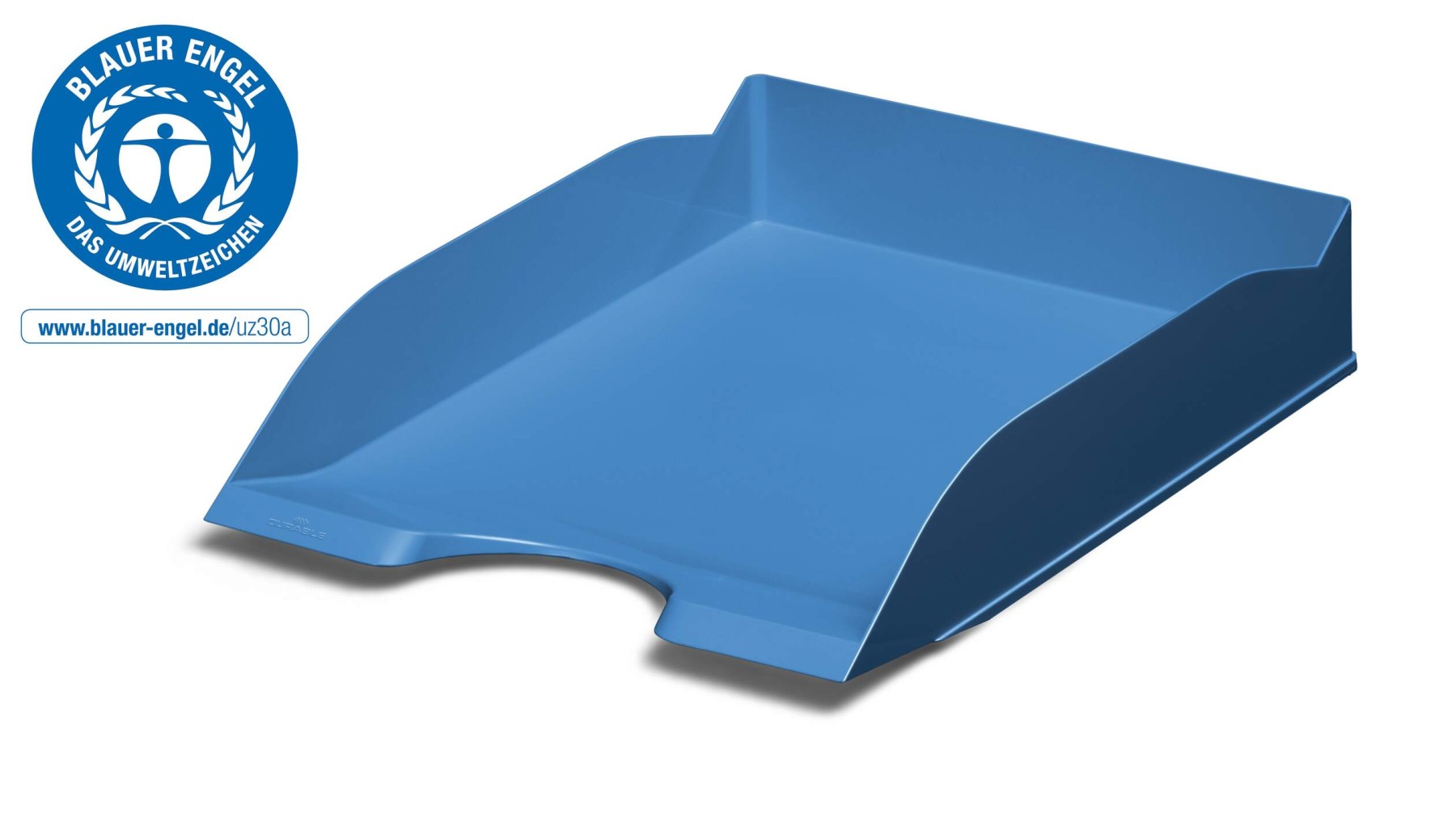 Durable ECO Recycled Plastic Stackable Letter Tray Document File | A4+ Blue