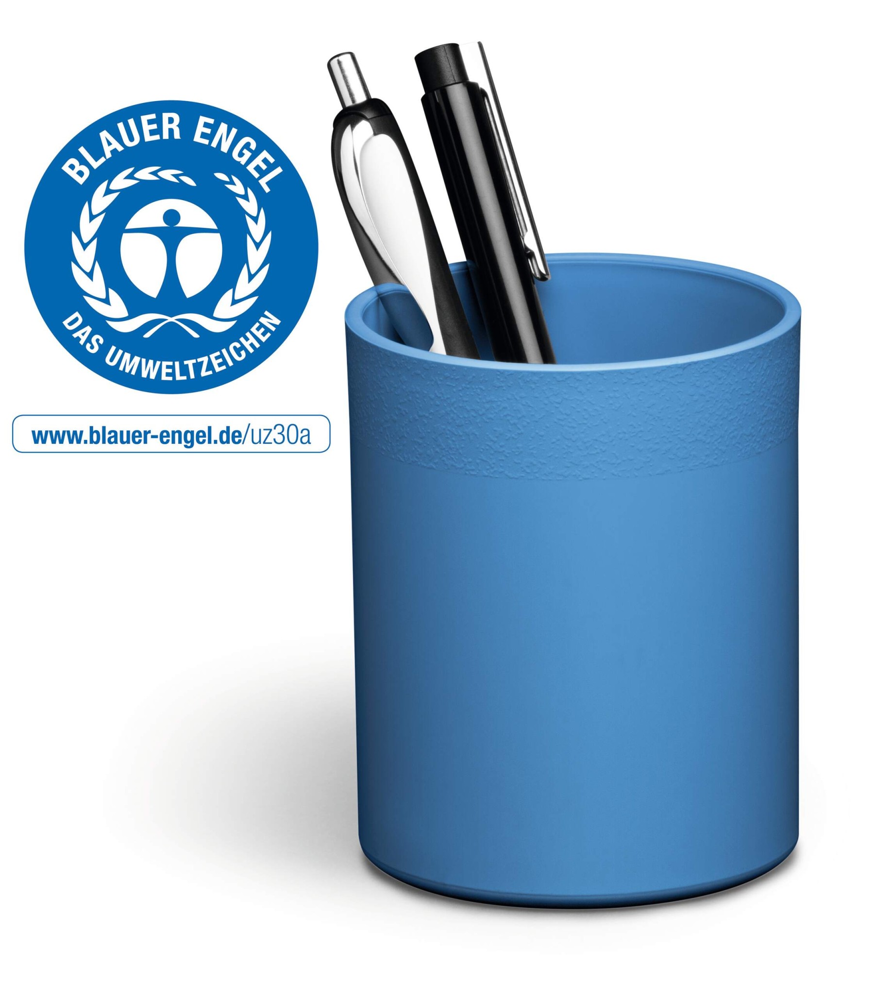 Durable ECO Recycled Plastic Pen Pot Pencil Holder Desk Tidy Organiser | Blue