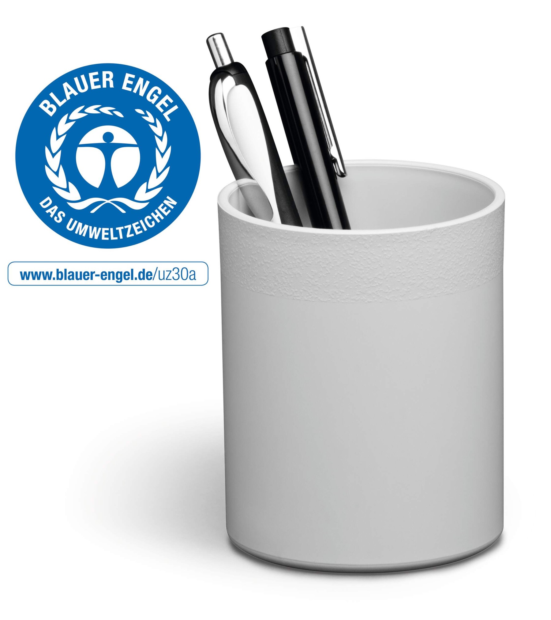 Durable ECO Recycled Plastic Pen Pot Pencil Holder Desk Tidy Organiser | Grey