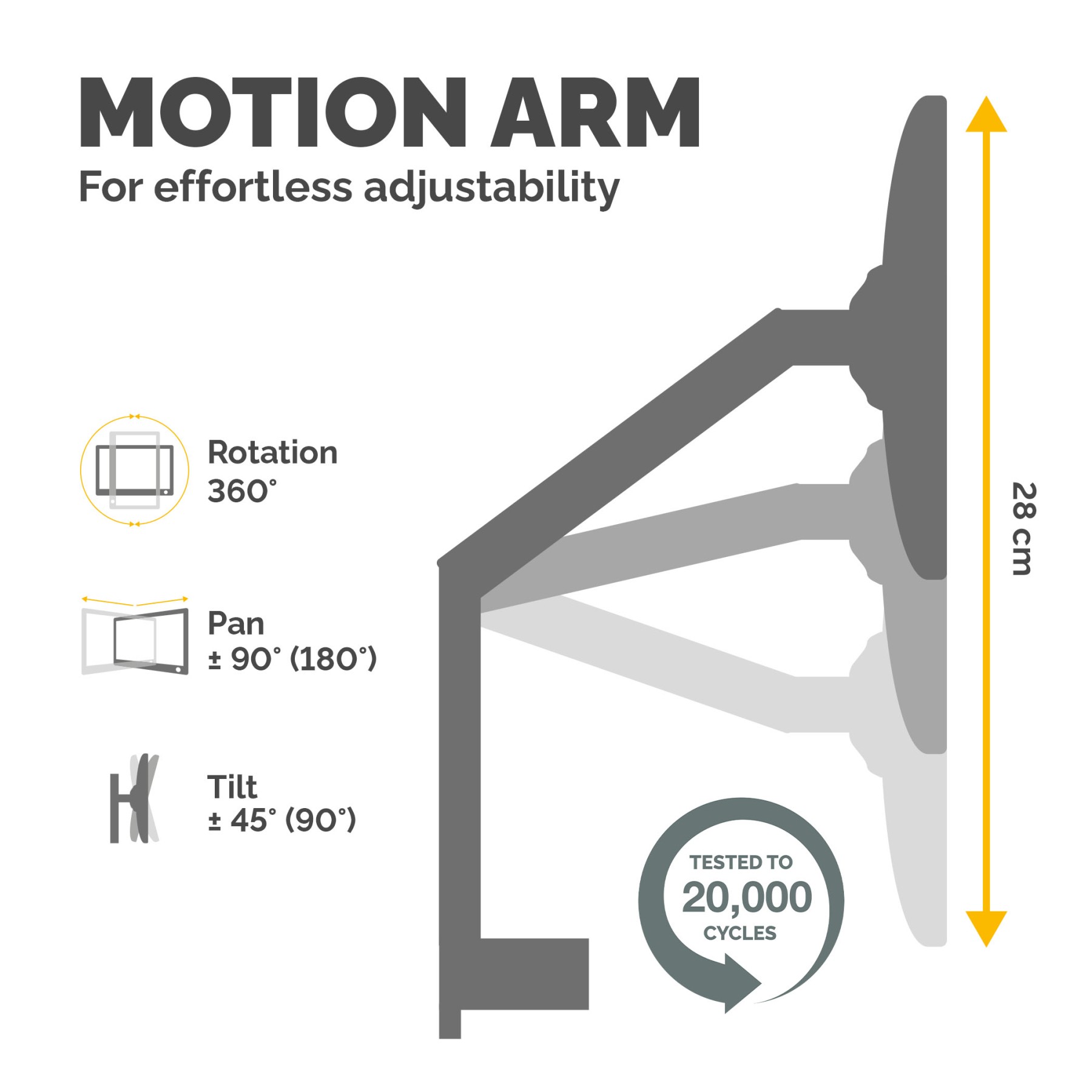PLATINUM SERIES DUAL MONITOR ARM - BLACK