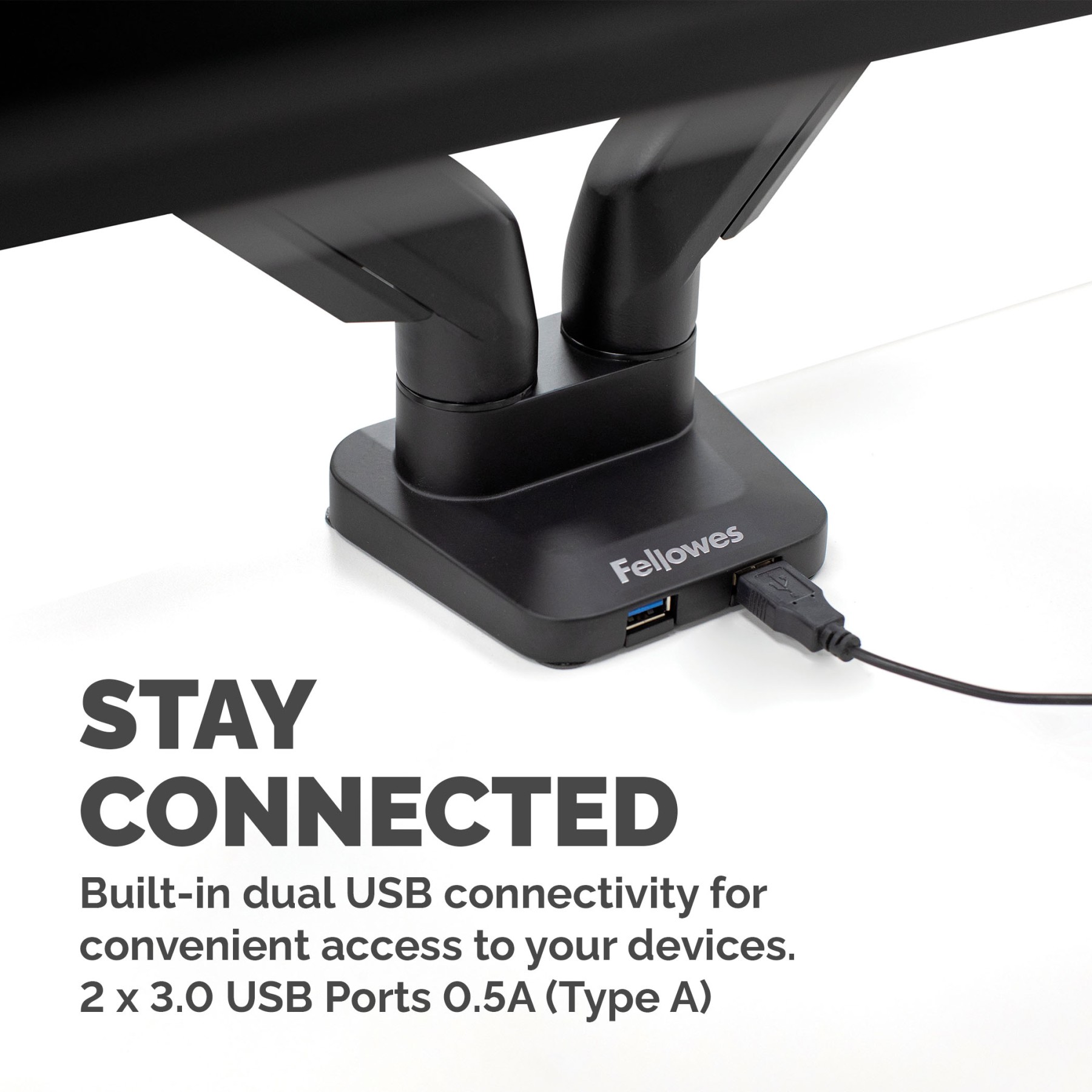 PLATINUM SERIES DUAL MONITOR ARM - BLACK