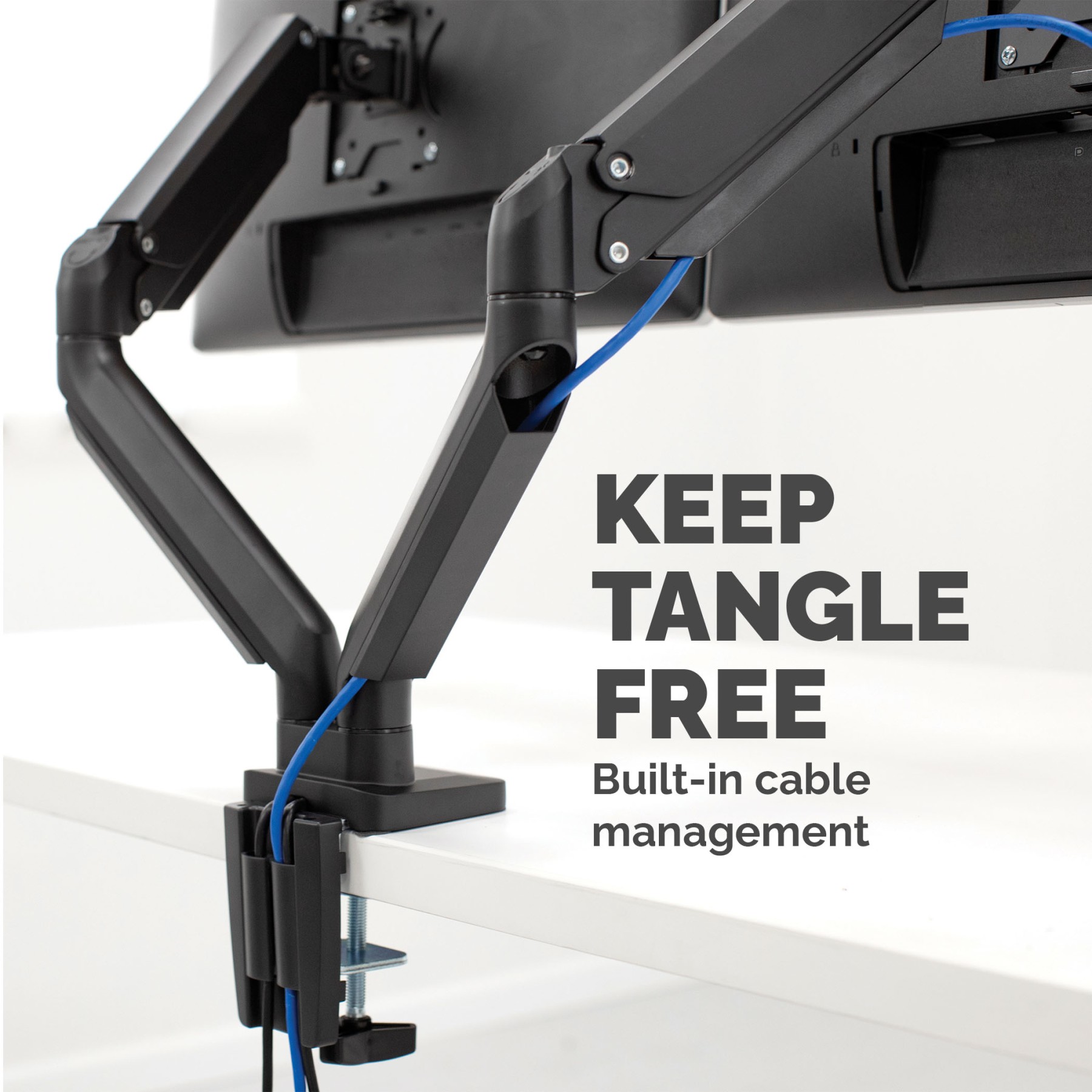 PLATINUM SERIES DUAL MONITOR ARM - BLACK