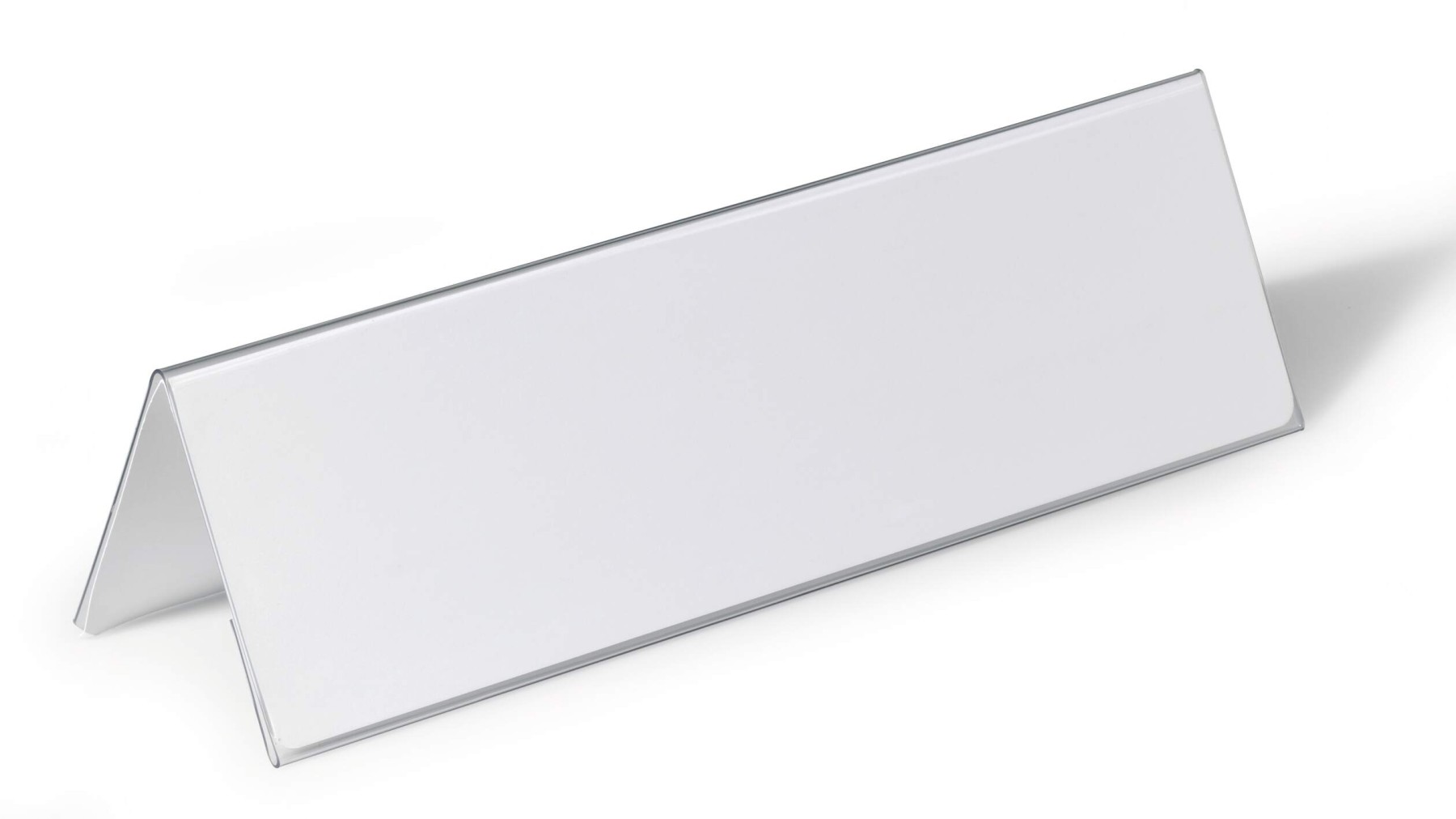 Durable Clear Plastic Table Place Name Holders and Inserts | 25 Pack | 105x297mm