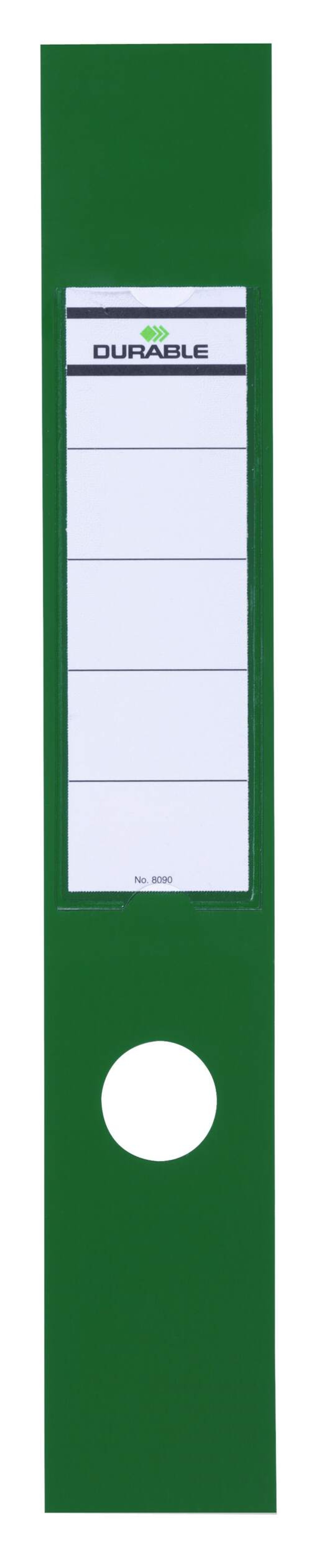 Durable ORDOFIX Adhesive Ring Binder Spine Labels | 10 Pack | 60mm Green