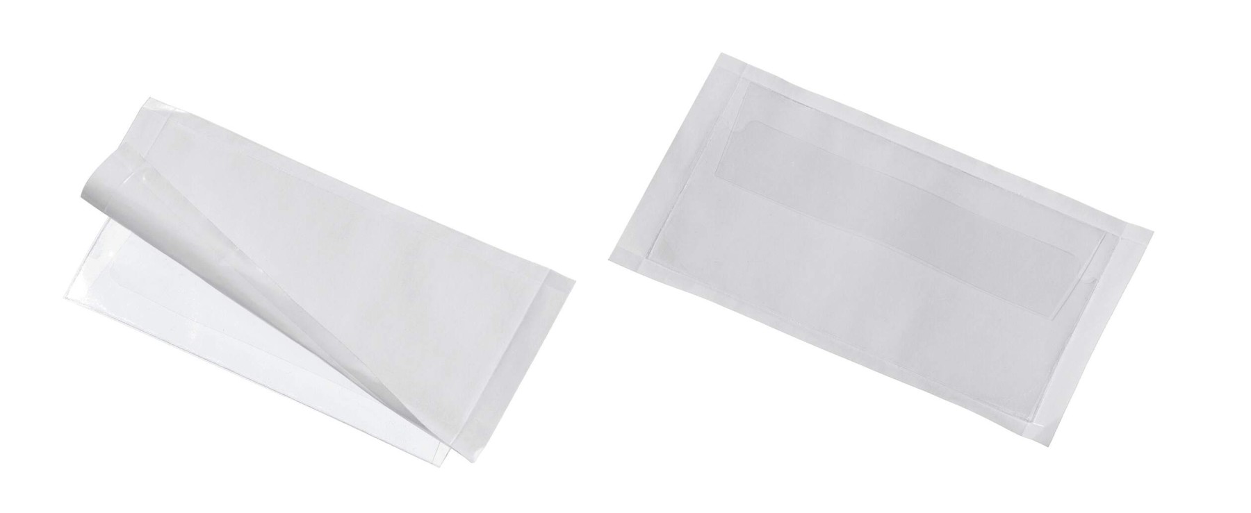 Durable POCKETFIX PLUS Adhesive Flap Pocket Label Sleeve | 10 Pack | 90 x 57mm