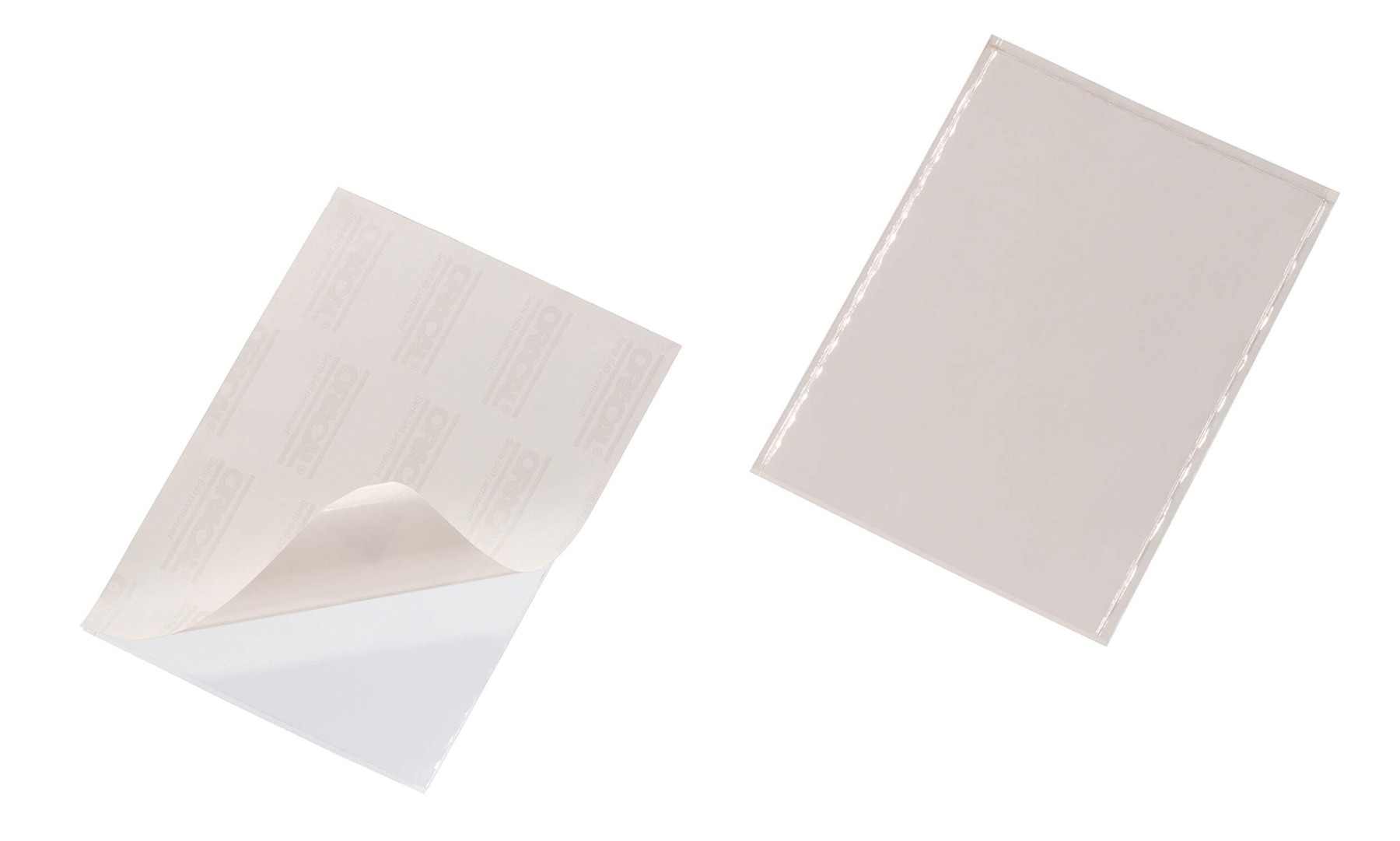 Durable POCKETFIX Self-Adhesive Clear Label Sleeve Pockets | 5 Pack | A5
