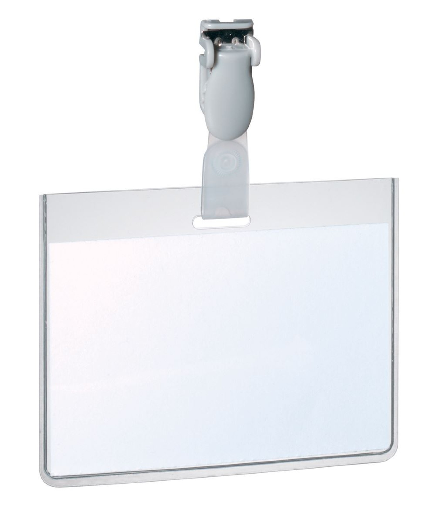 Durable Conference Clip Name Tag ID Badge Holder + Cards | 25 Pack | 60 x 90mm