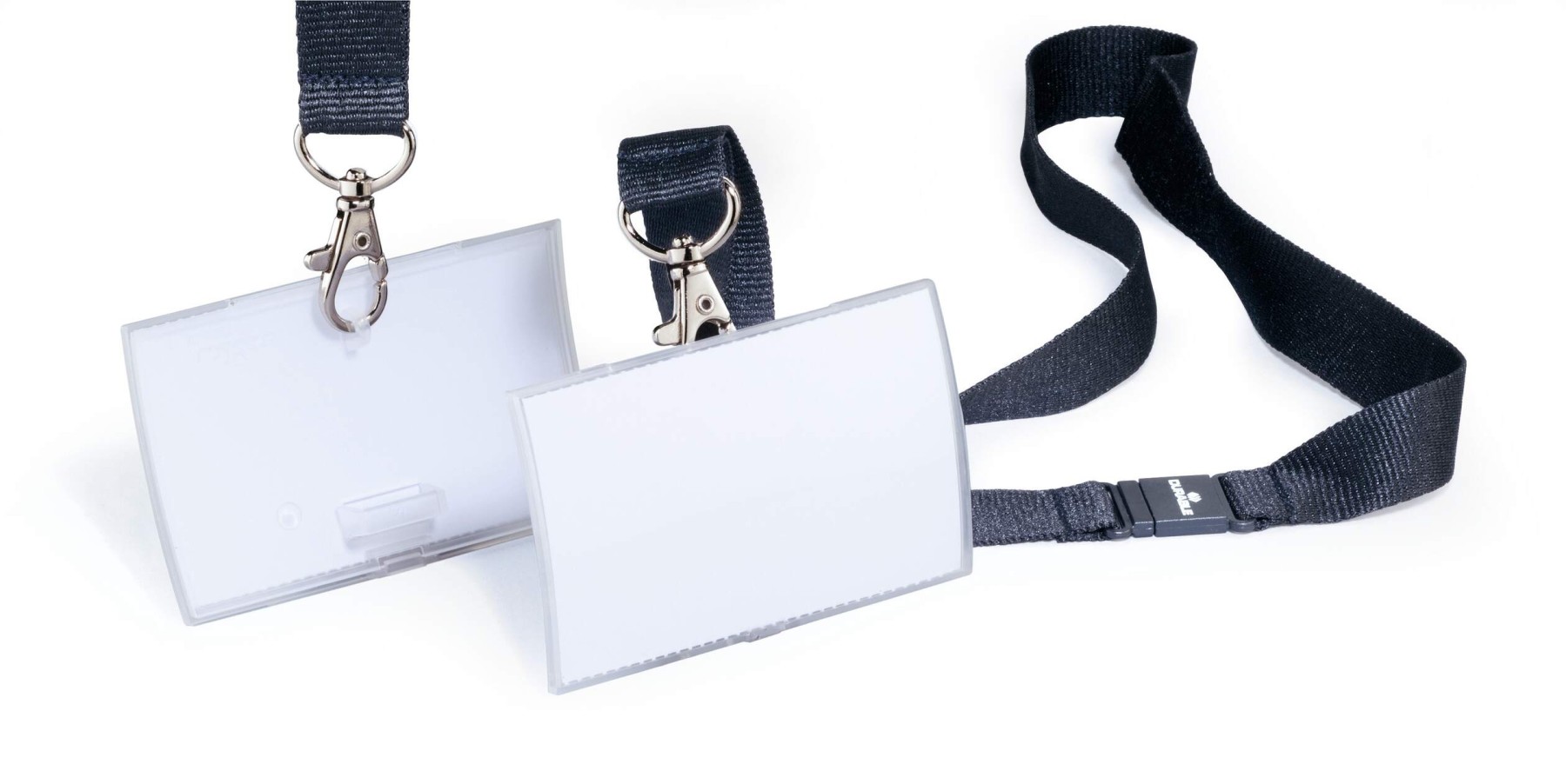 Durable CLICK FOLD Safety-Clip Lanyard Name Badge ID Holders | 10 Pack | 54x90mm