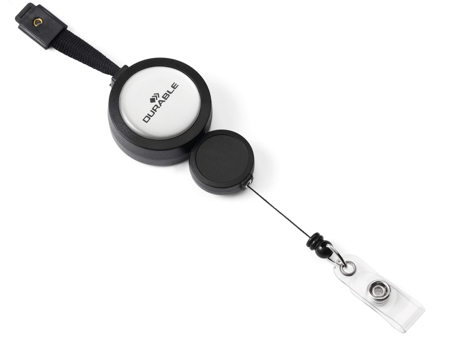Durable Adjustable Breakaway Lanyard with Badge Reel | 10 Pack | Black