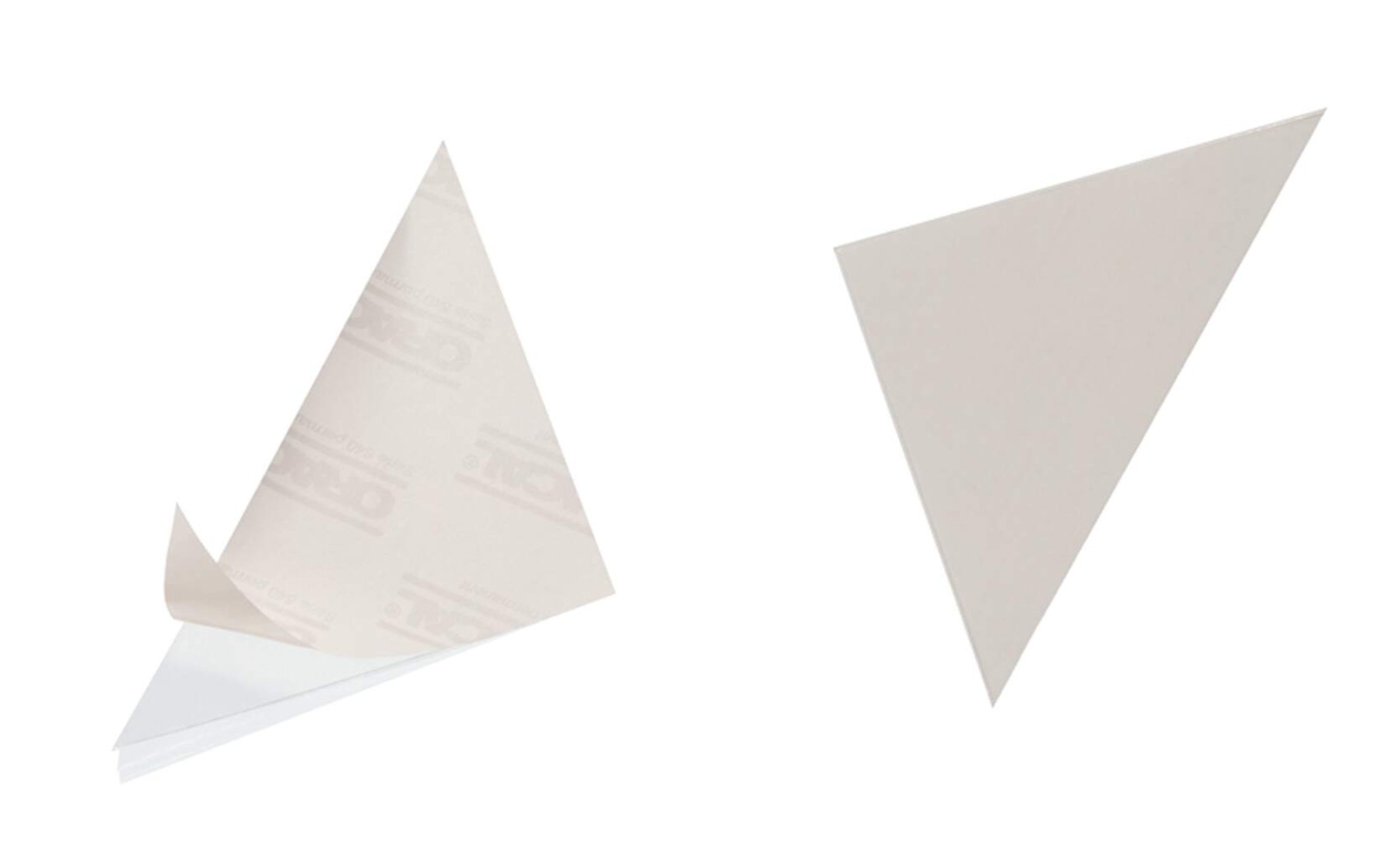 Durable CORNERFIX Self-Adhesive Triangle Corner Pockets | 100 Pack | 125 x 125mm