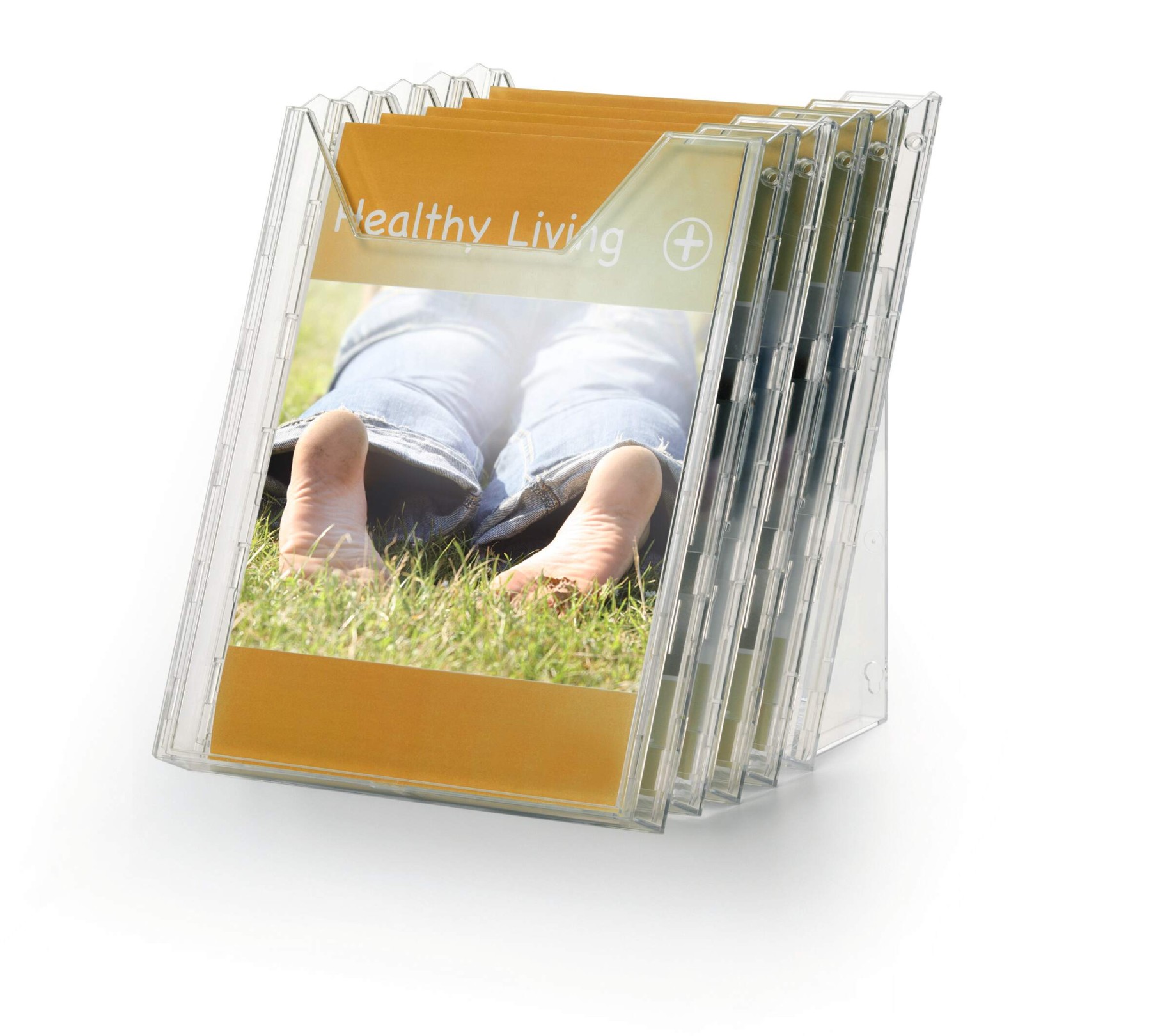 Durable COMBIBOXX 5 Literature Tray | Stand & Wall Mount | A4 Portrait | Clear
