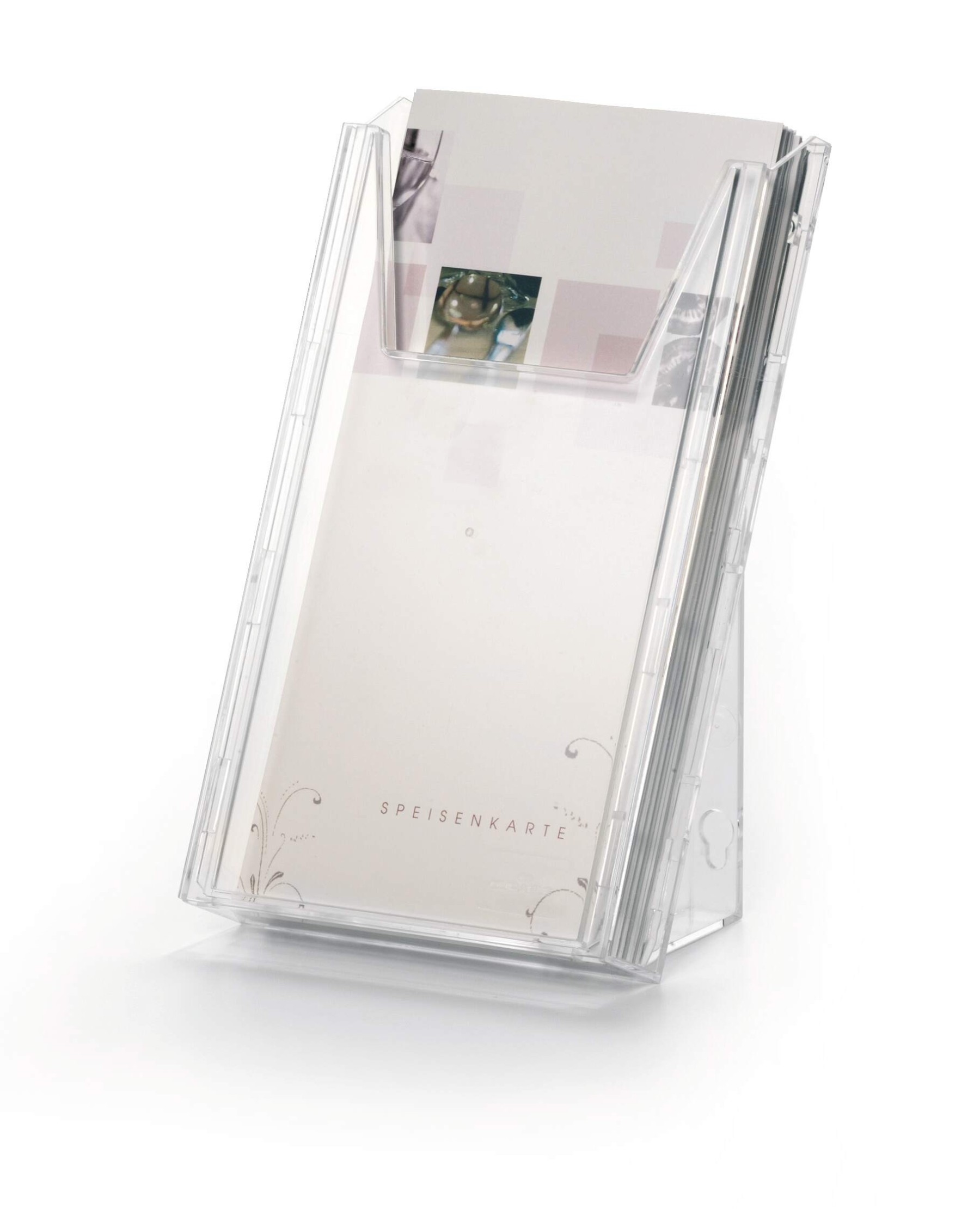 Durable COMBIBOXX Stand & Wall Literature Tray | 1/3 A4 Portrait | Clear