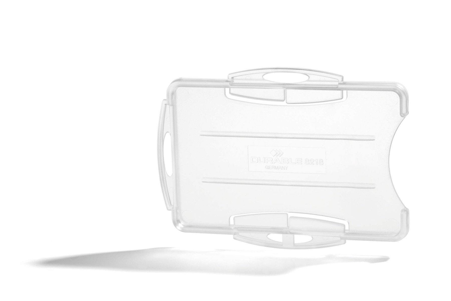 Durable DUO 2 Card Security Pass ID Badge Holders for Lanyards | 10 Pack | Clear