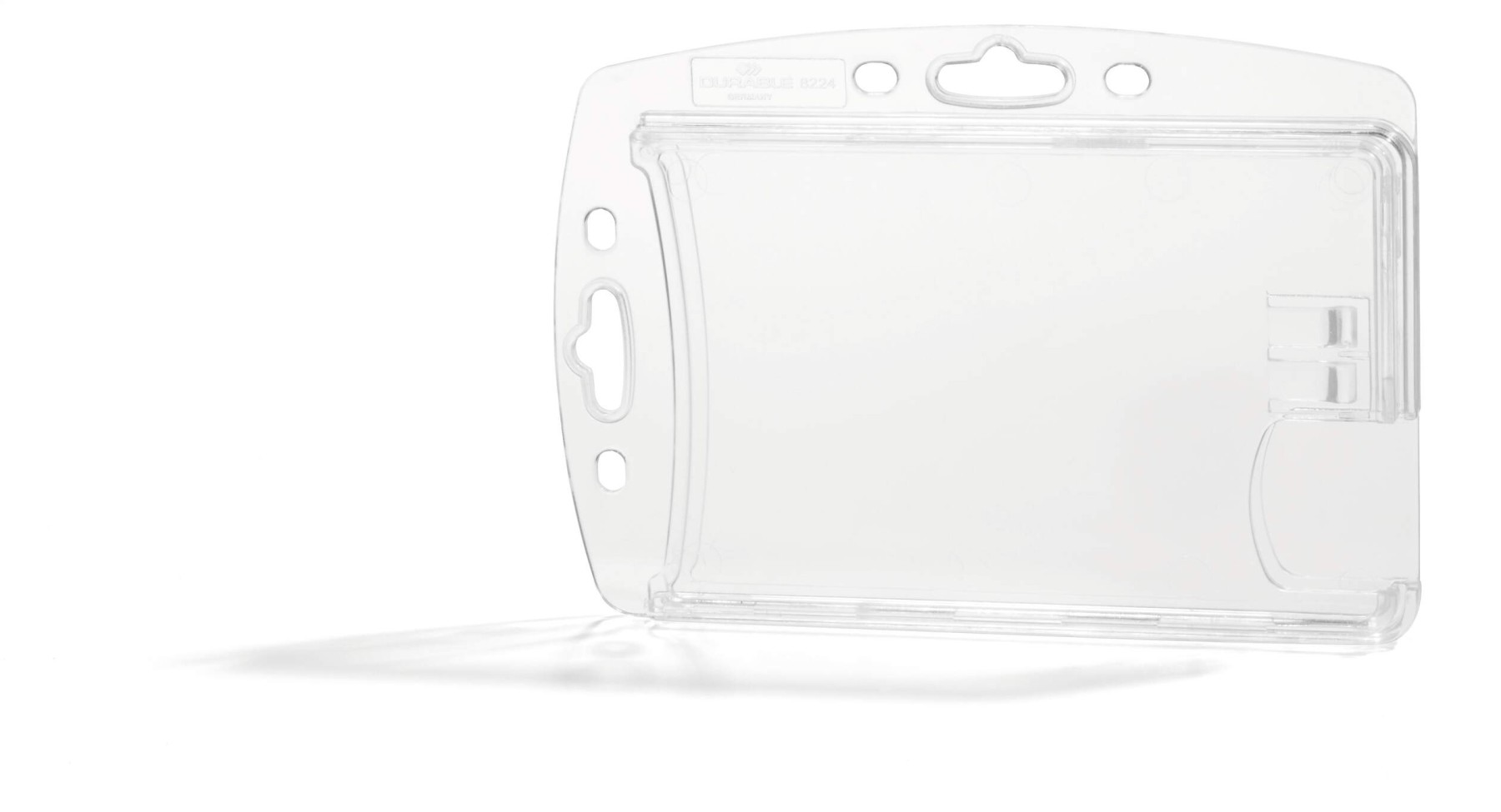 Durable Secure Enclosed 2 Card Security Pass ID Holders | 10 Pack | Clear