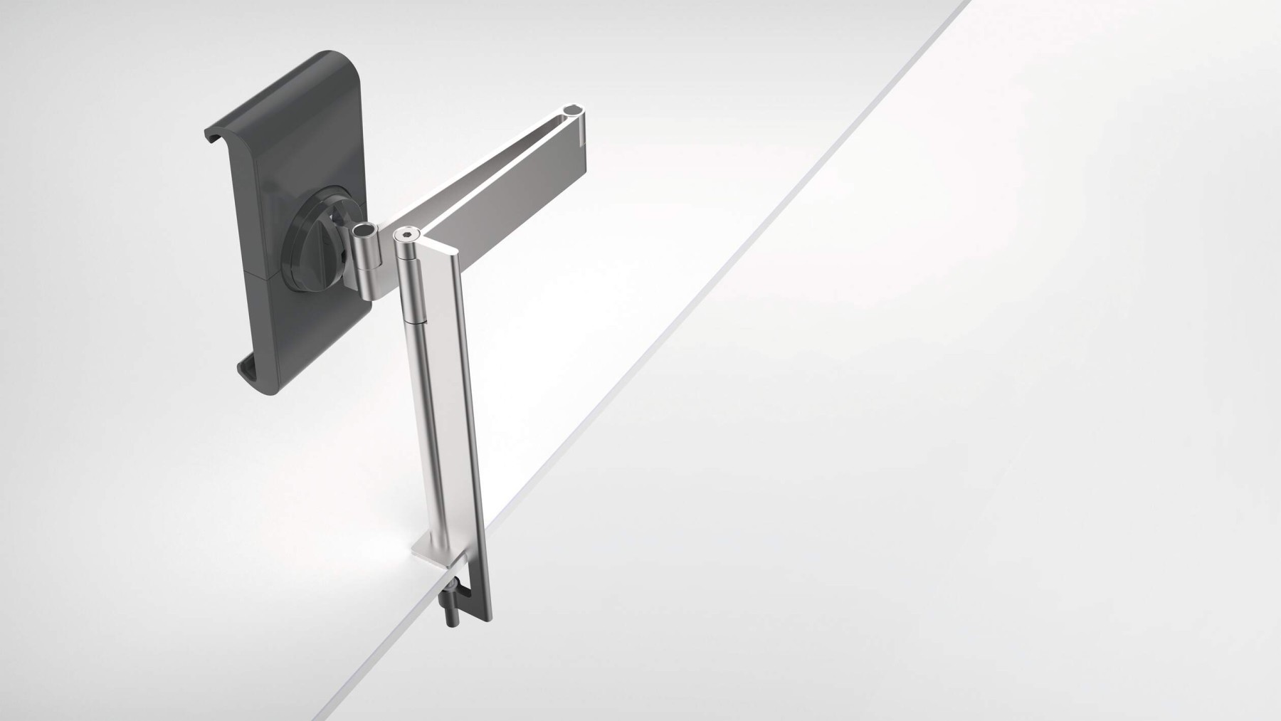Durable Aluminium Tablet Holder iPad Bed Table Clamp | Lockable & Rotatable