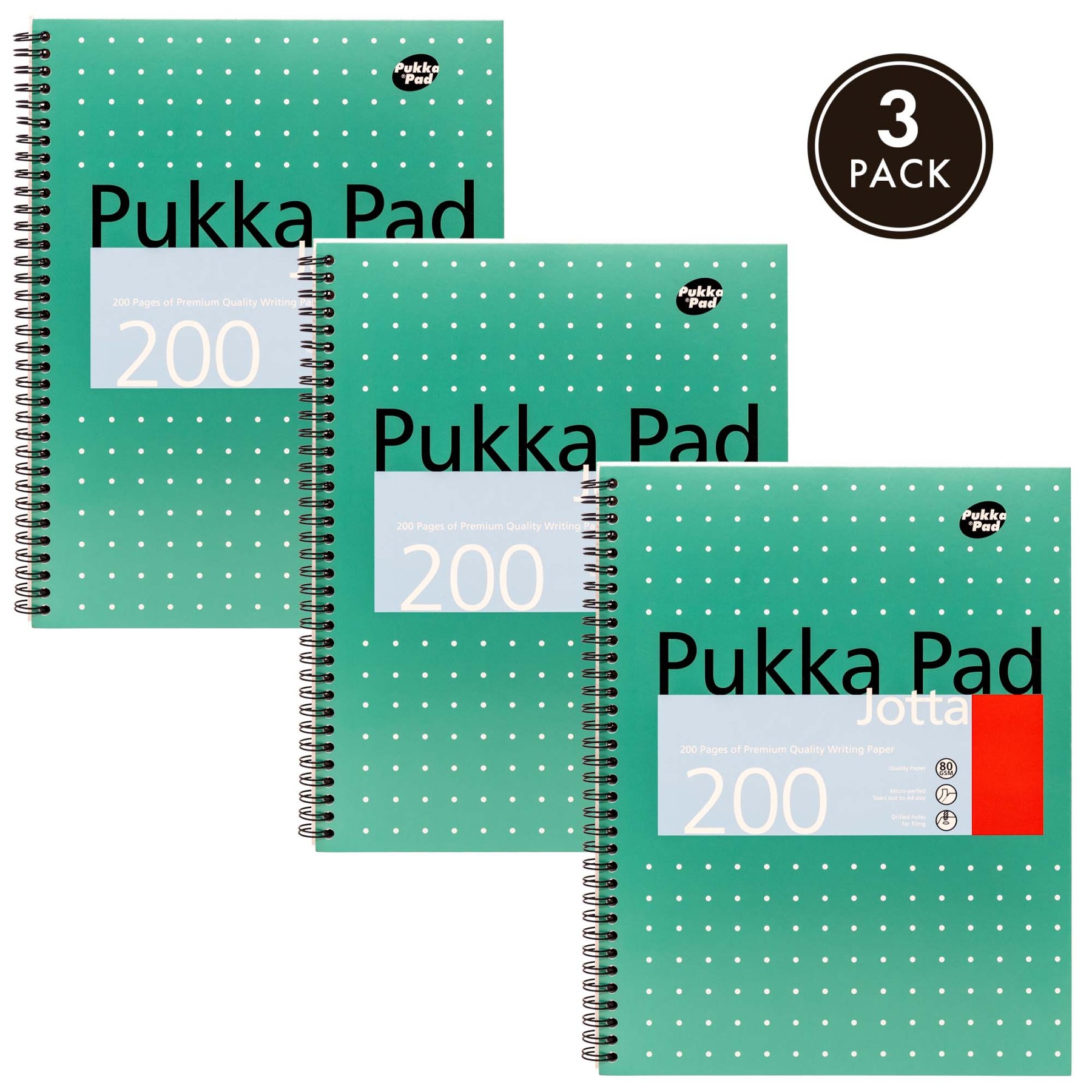 A4 Metallic Jotta Notepad - 5 packs of 3 per box FSC Mix