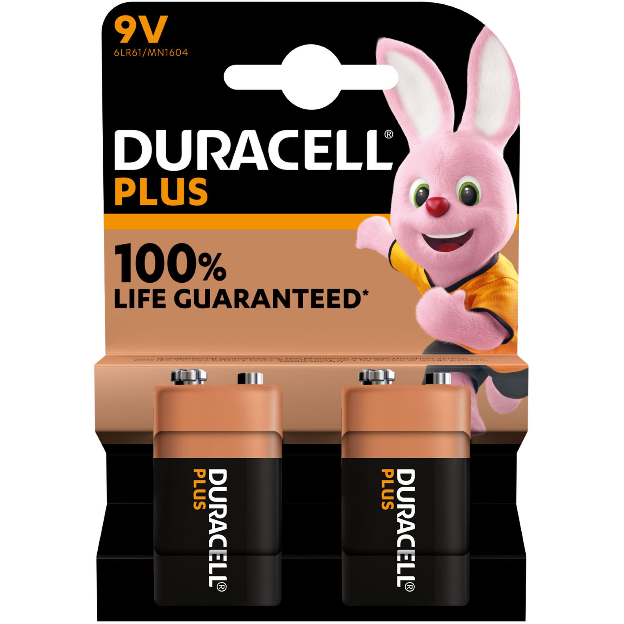 Duracell Plus Power 9V Pack of 2