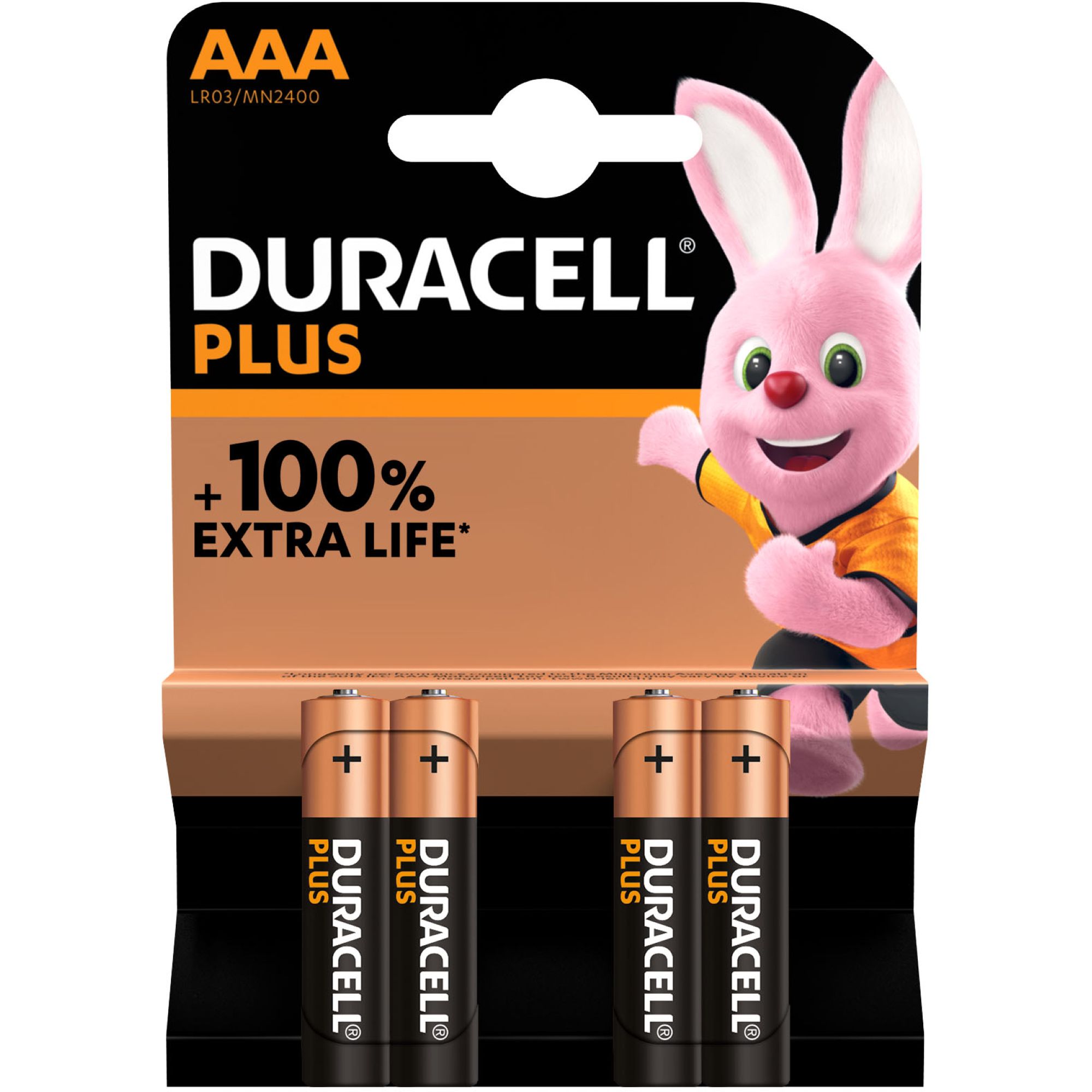 Duracell Plus Power AAA Pack of 4