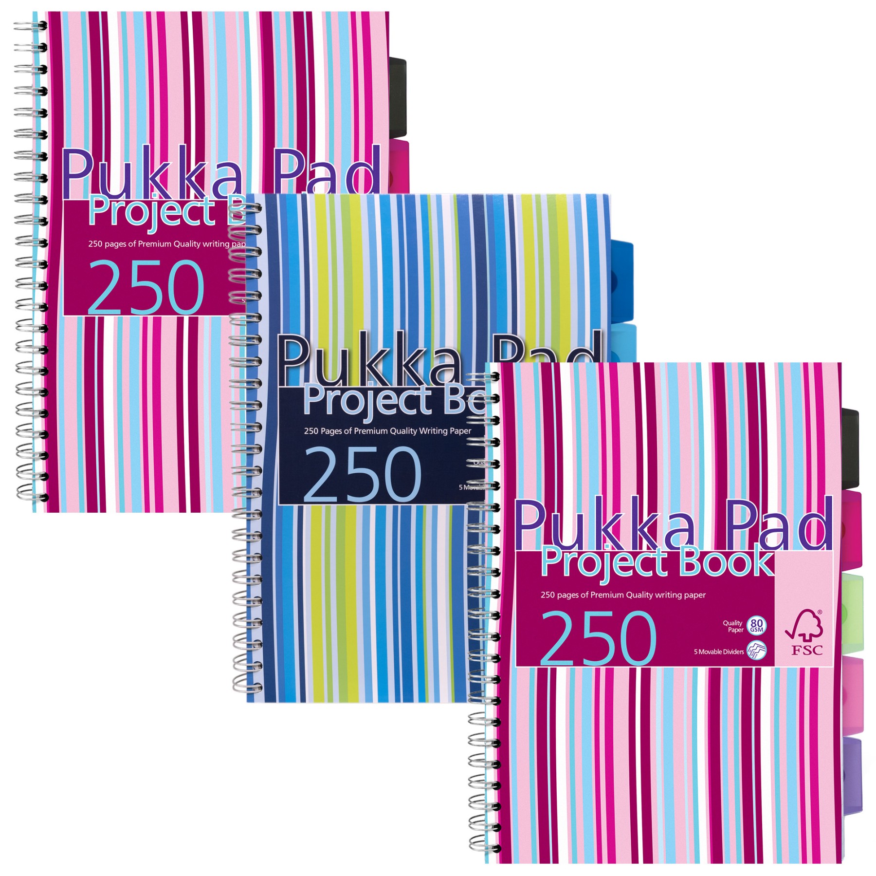 A4 Project Book - 4 packs of 3 per box FSC Mix