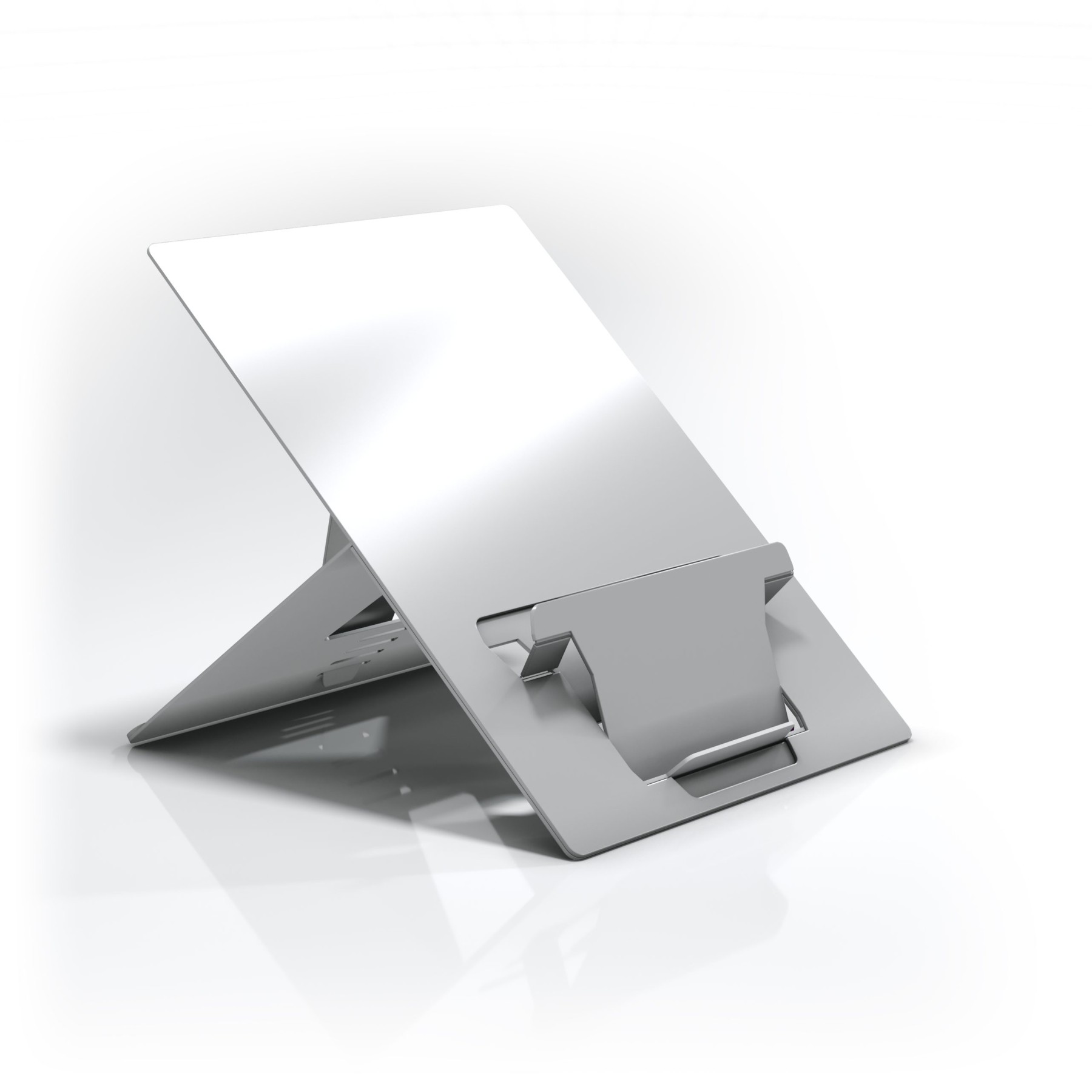 standivarius Oryx evo D Universal Laptop Stand with Document Holder | Pack of 1 |  Natural Aluminium