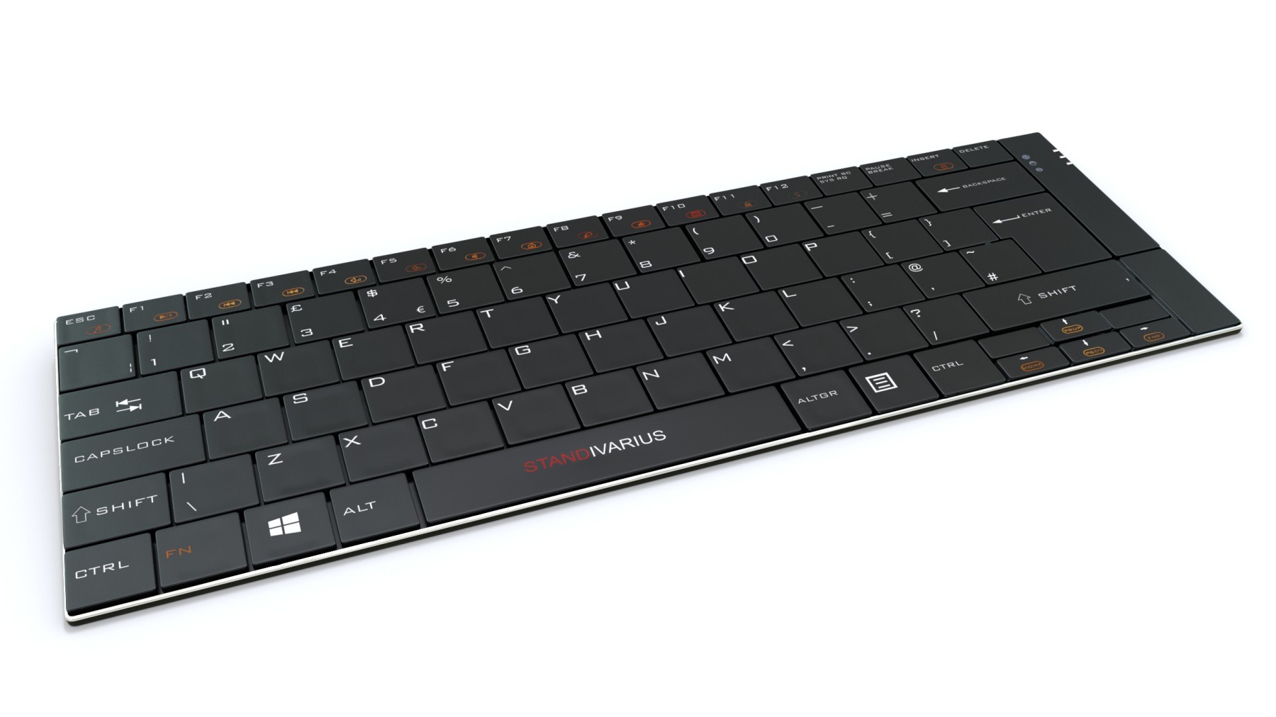 standivarius Solo X Wireless Rechargeable Compact Keyboard | Pack of 1 |  Black